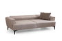Atelier Del Sofa Hamlet Sofá-Cama 3 Plazas Beige con estructura de Madera de Haya y tapizado de Poliéster, 206x145x43cm